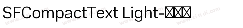SFCompactText Light字体转换